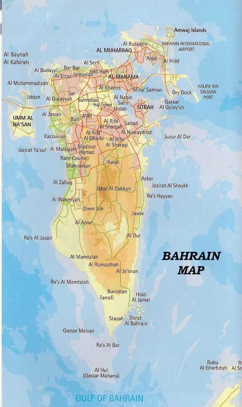 Bahrain harta cu locurile