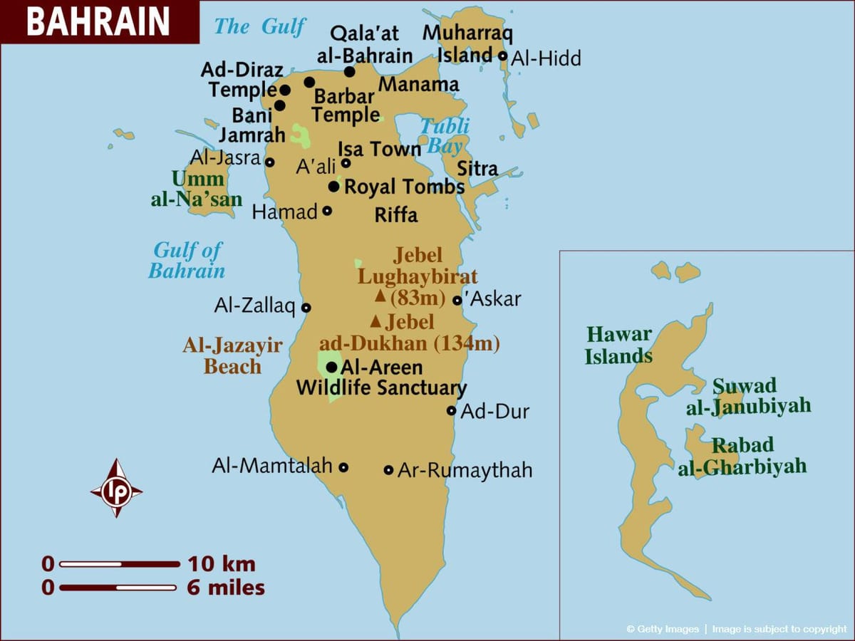 al Bahrain hartă