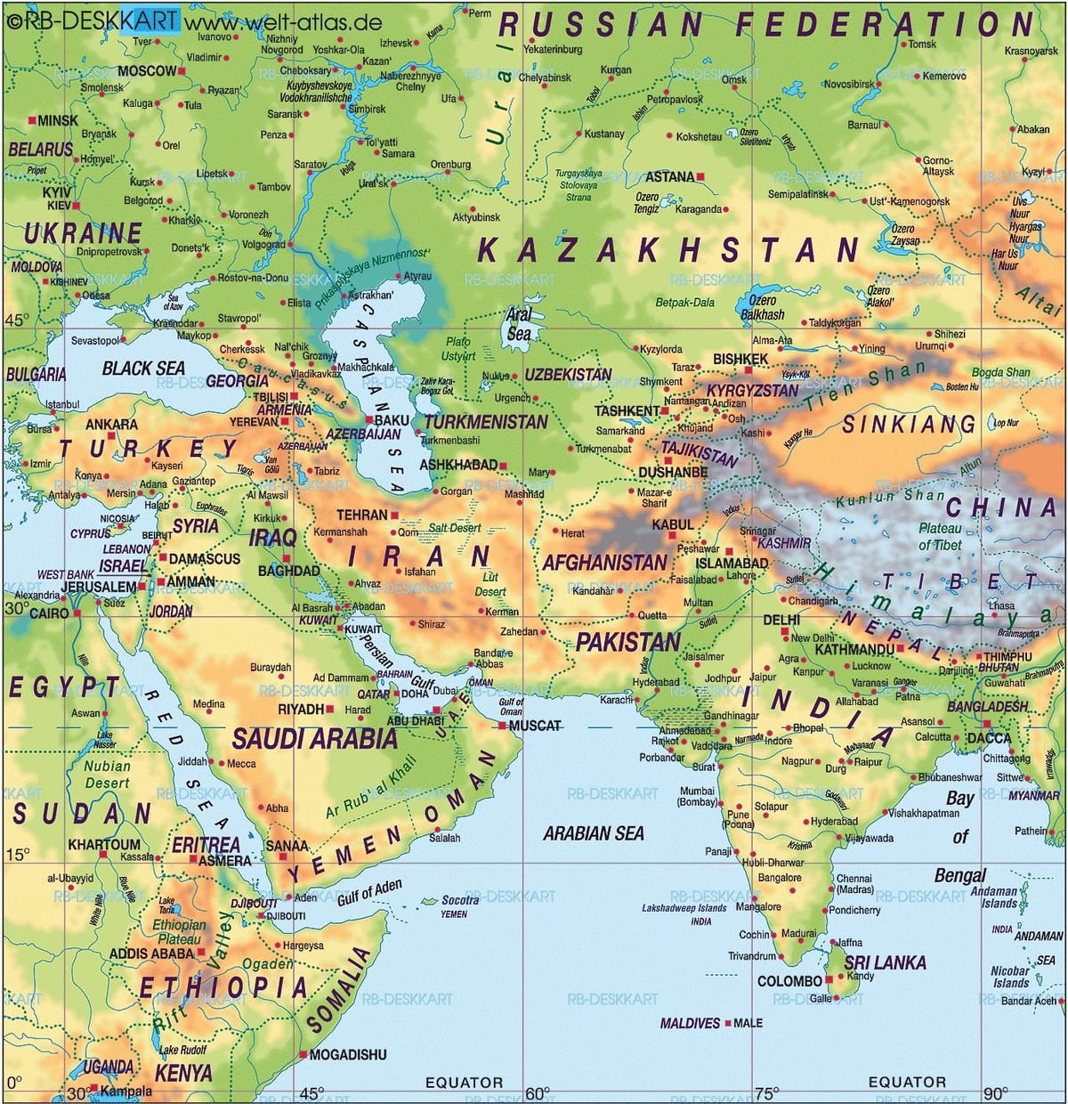 harta Bahrain harta lumii atlas