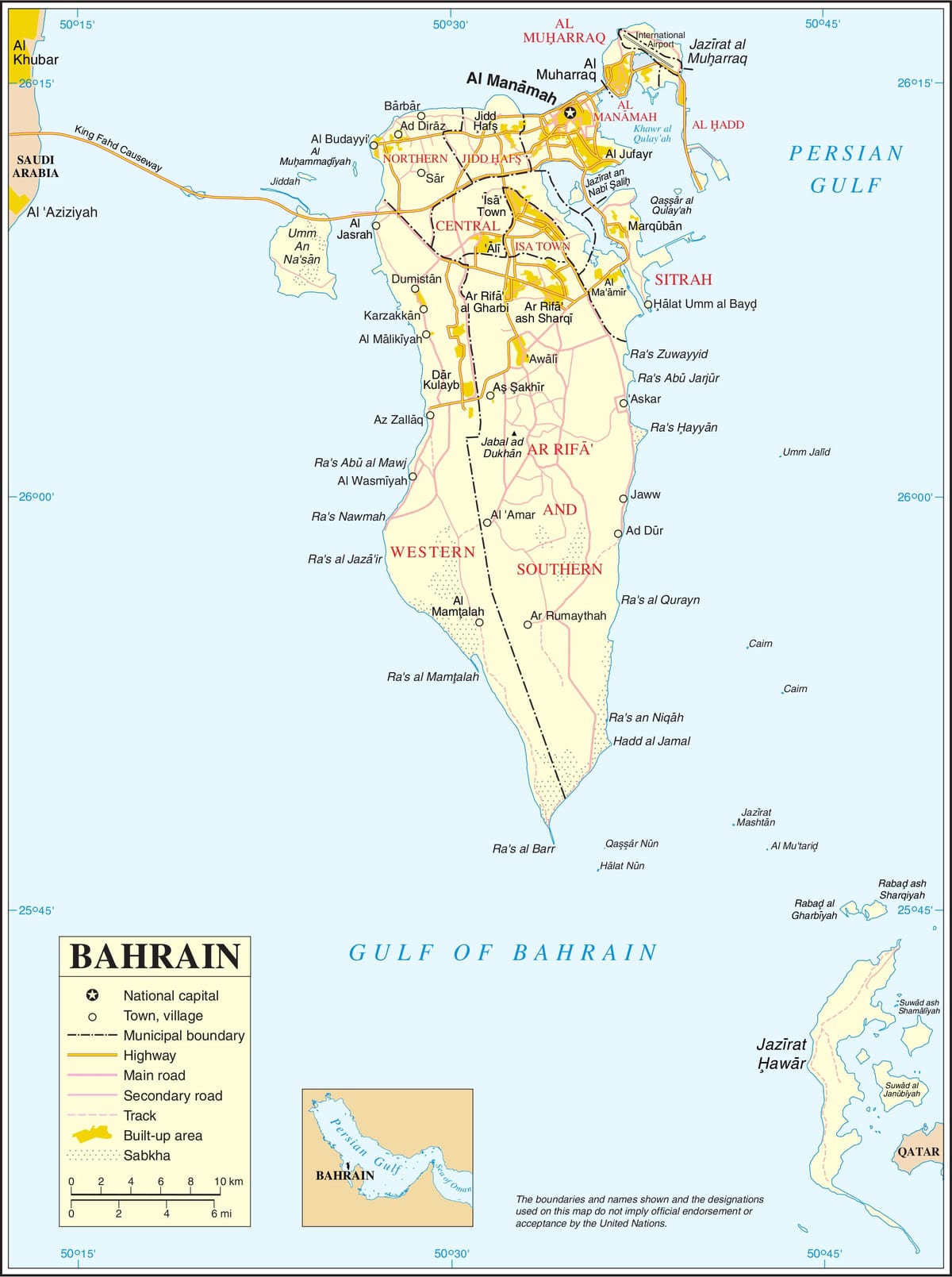 Bahrain politice hartă