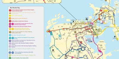 Bahrain harta rutelor de autobuz