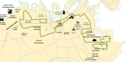 Hartă din centrul orasului Bahrain
